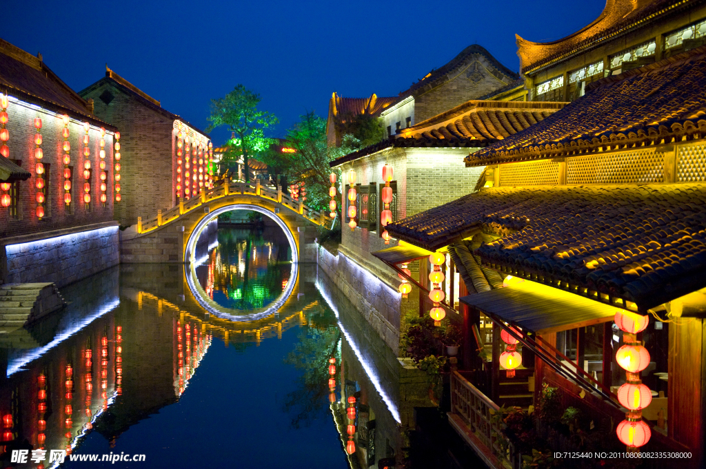 台儿庄古城 夜景