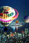 炫光热气球（夜色背景合层）