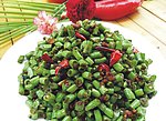 榄菜肉末炒豆角