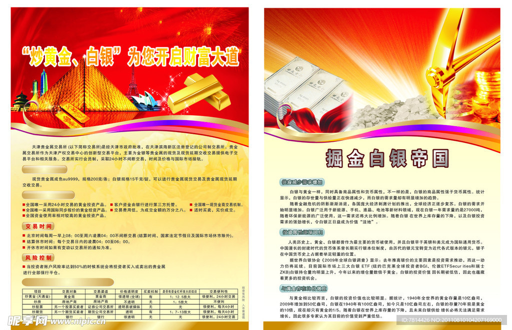 金融宣传单