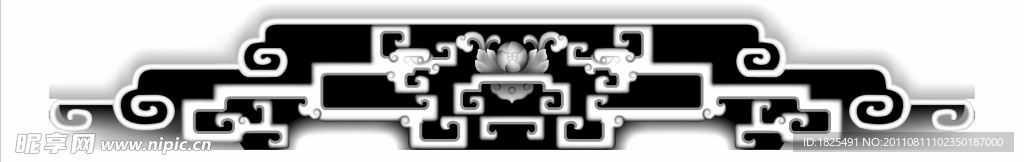 灰度图 花边