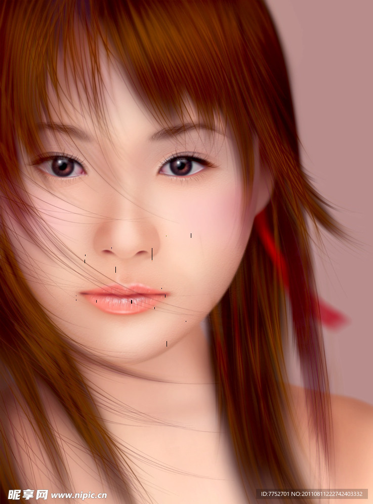 手绘美女