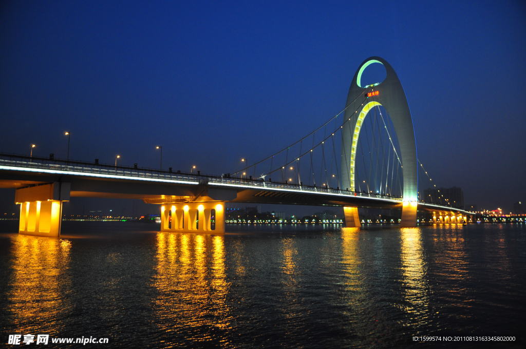 广州猎德大桥夜景