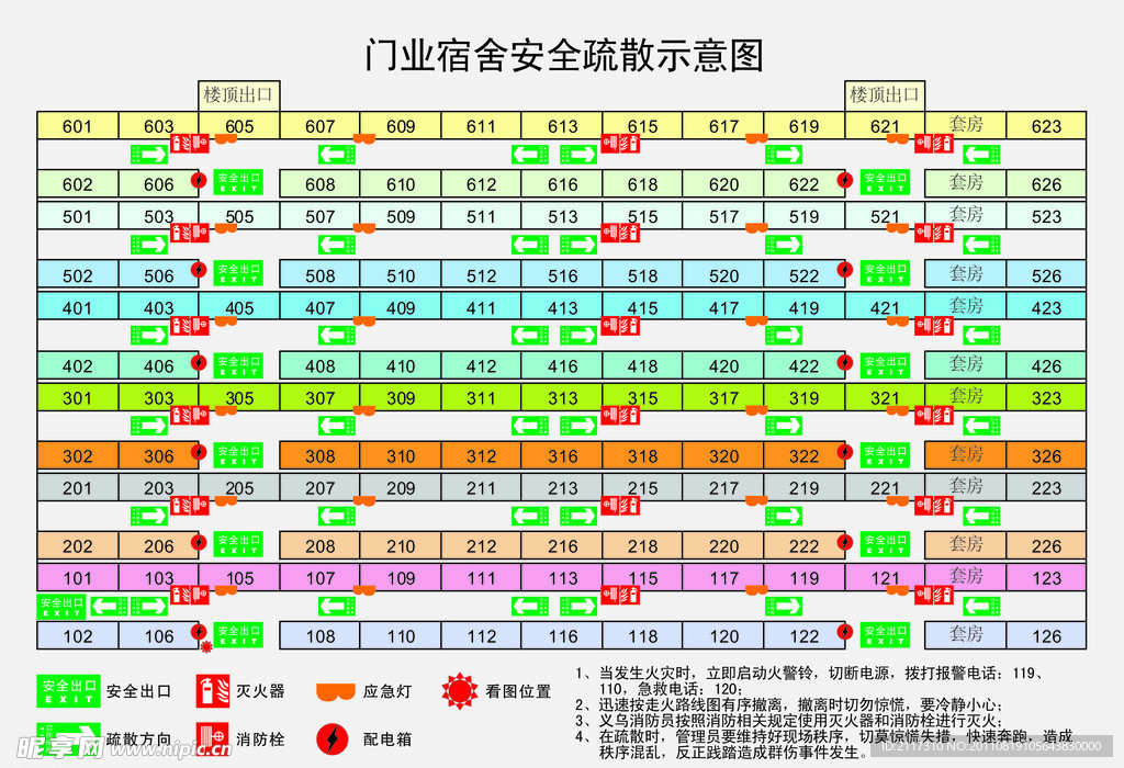 消防安全疏散示意图