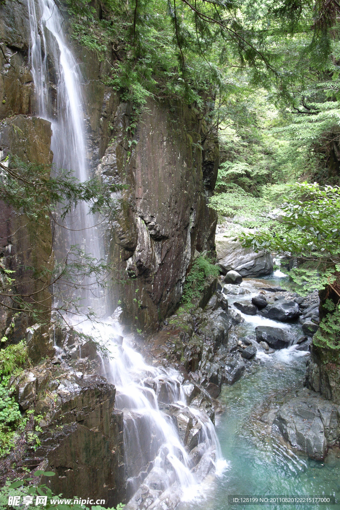 山涧溪水 小瀑布