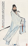 国画李白造像
