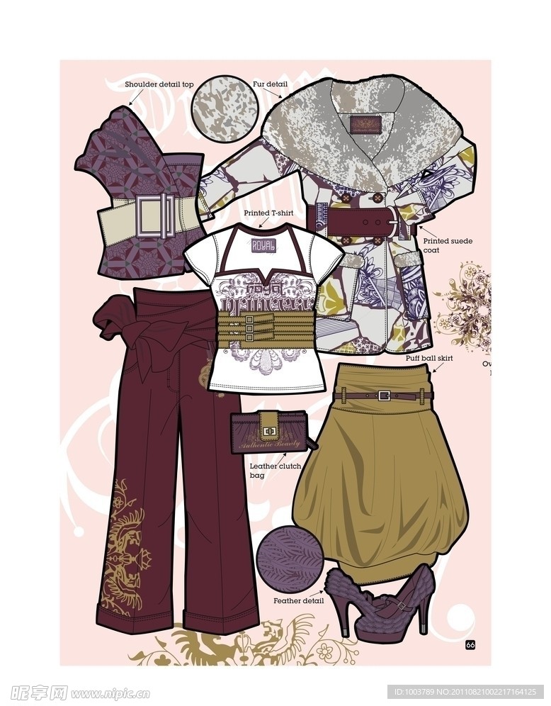 服装设计手稿 中东风格服装