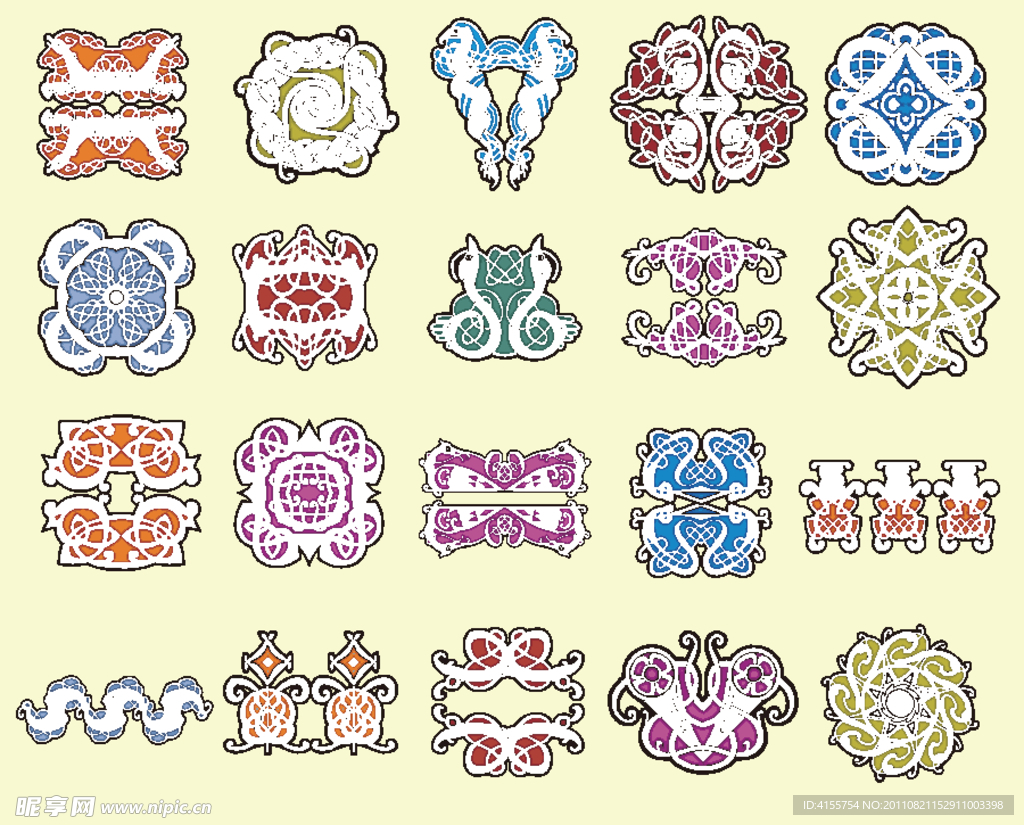 经典矢量花纹