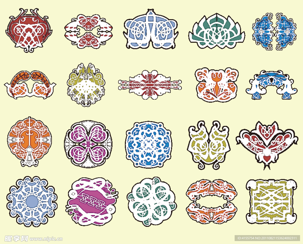 经典矢量花纹