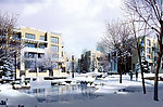 房地产楼盘雪景效果图