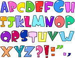 卡通英文字母