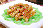 煎酿鸡腿菇