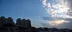 夕阳中的建筑