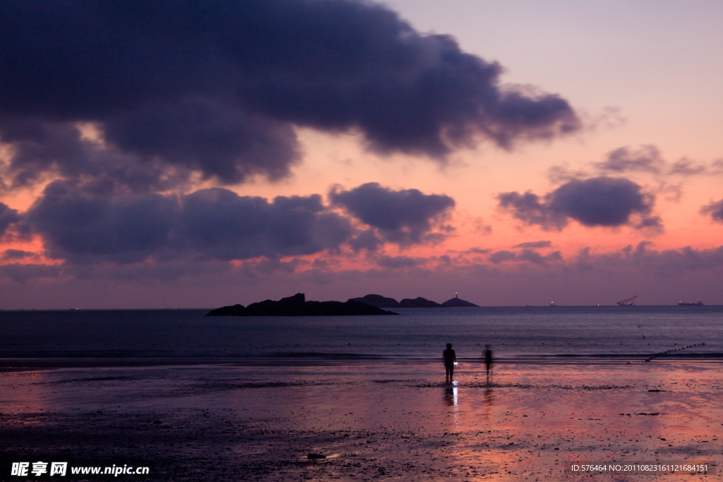 夕阳实景