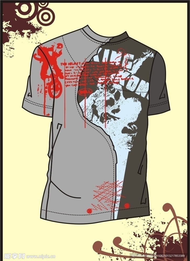 男装 T shirt 印花设计 猩猩金刚