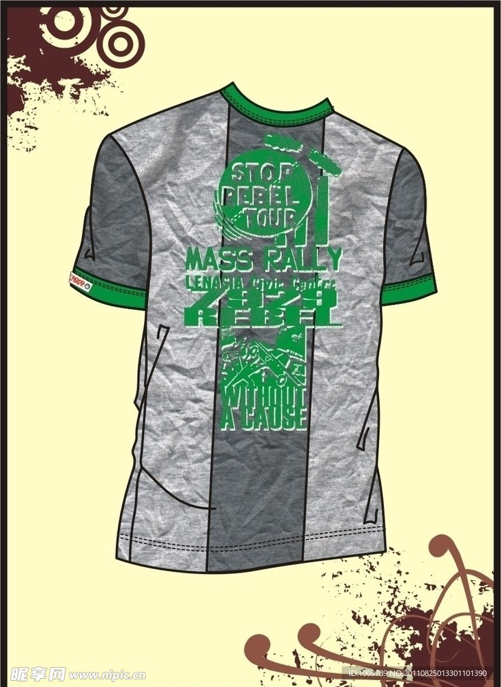 男装 T shirt 印花设计 美国乡村赛车