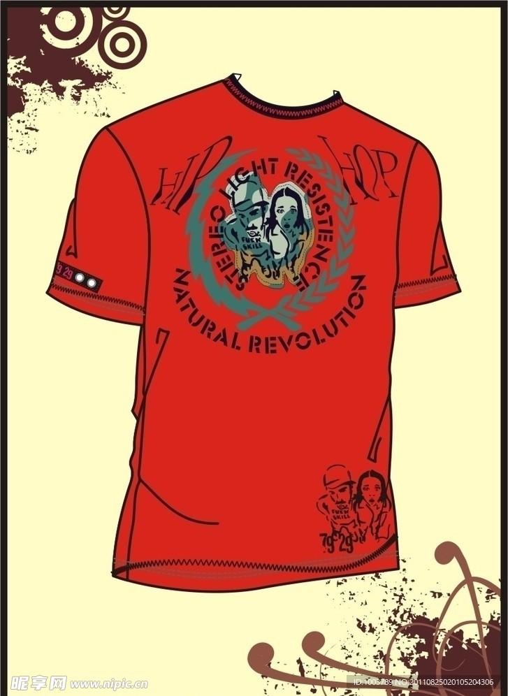 男装 T shirt 印花设计 情侣