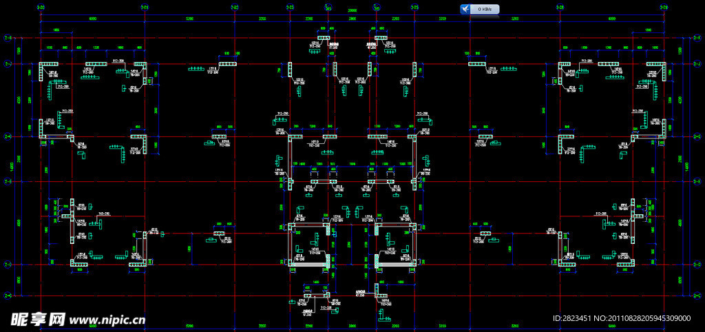 2号楼20层墙柱配筋图