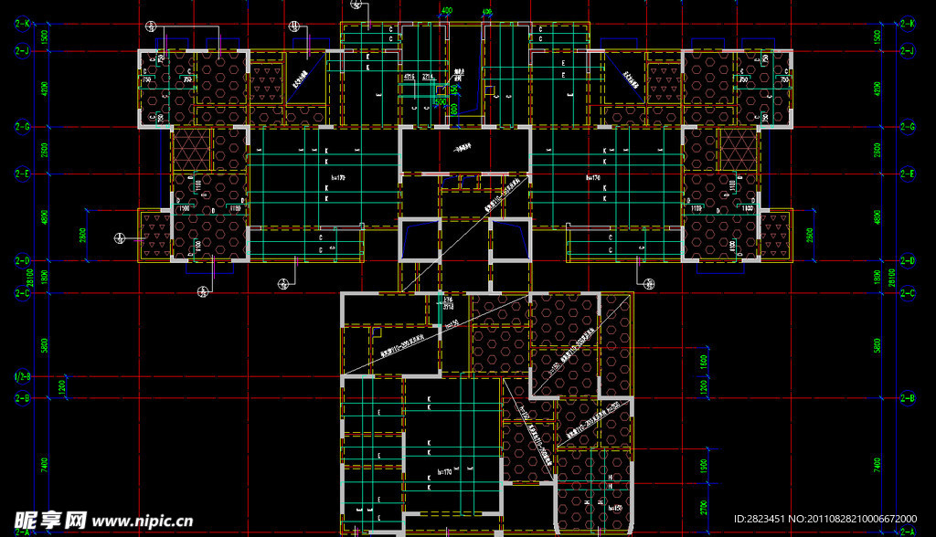 2号楼20层板配筋图