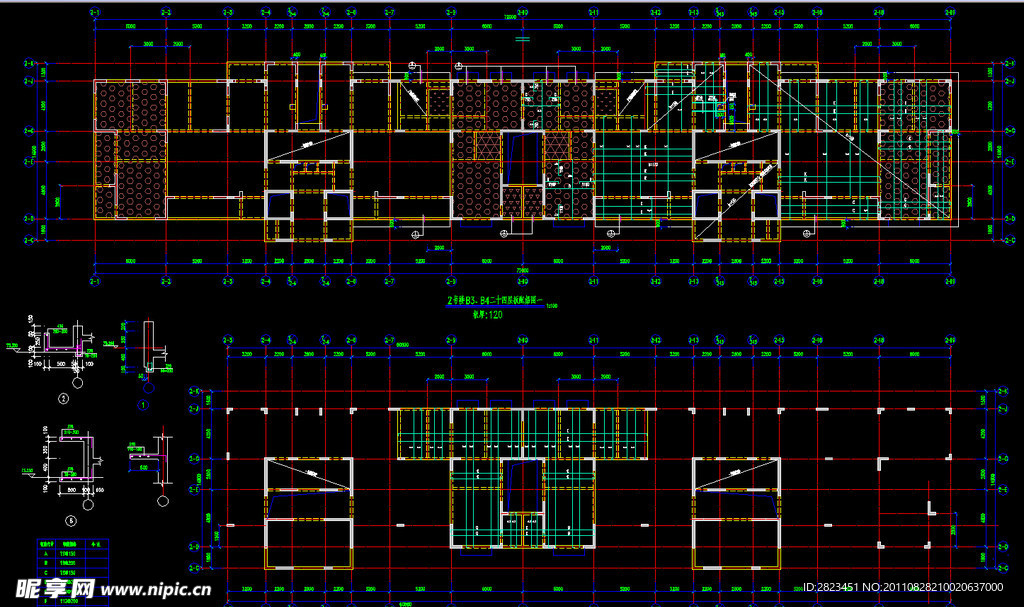 2号楼屋面层板配筋图