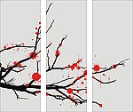 无框画梅花