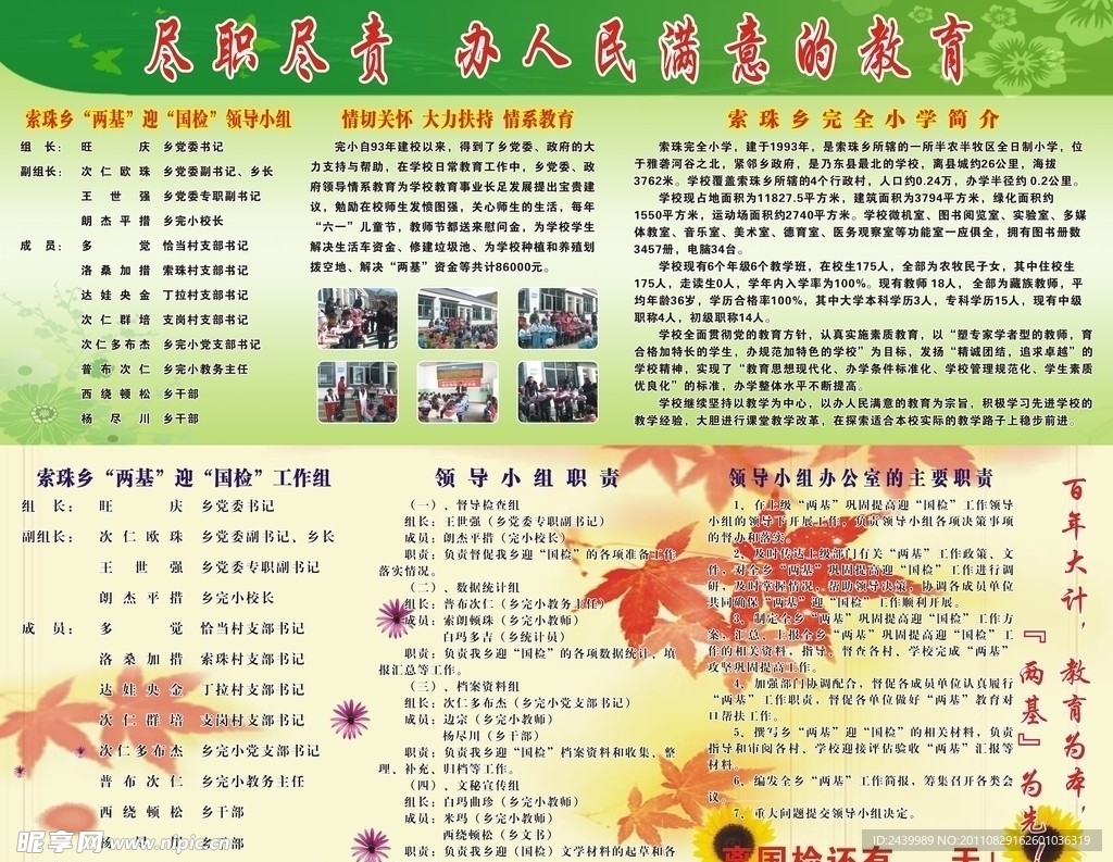 索珠乡迎国检领导小组