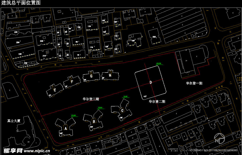 建筑总平面位置图