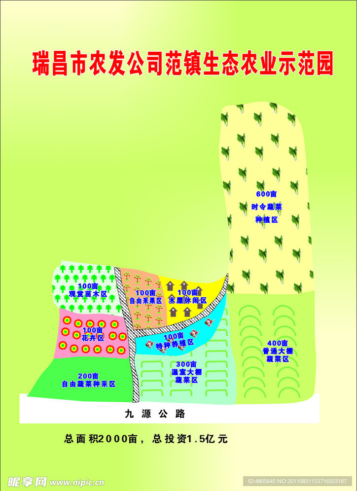 生态农业示范园平面图