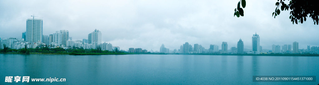 厦门筼筜湖全景