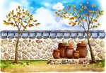 秋天风景插画