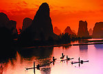 黄昏山水