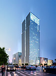 夜景建筑高层效果图