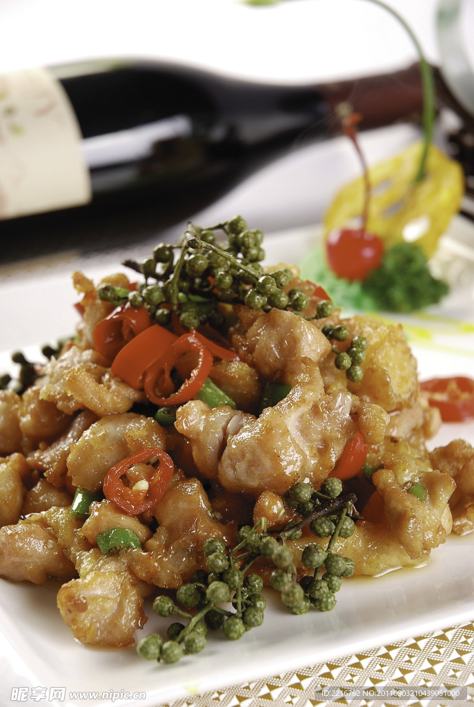 鲜椒辣鸡块