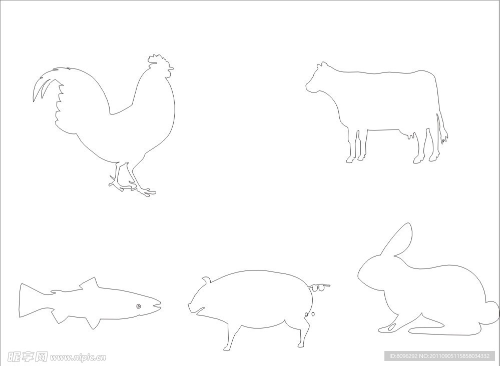 动物轮廓图
