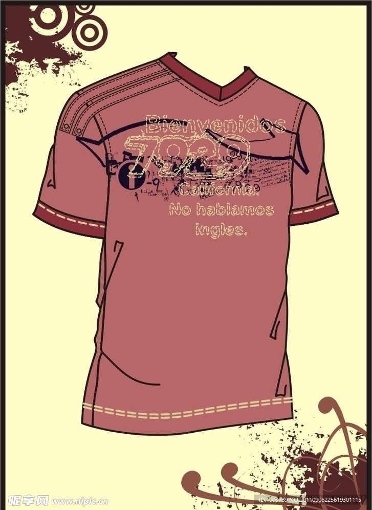 男装 T shirt 印花设计 时尚箭头