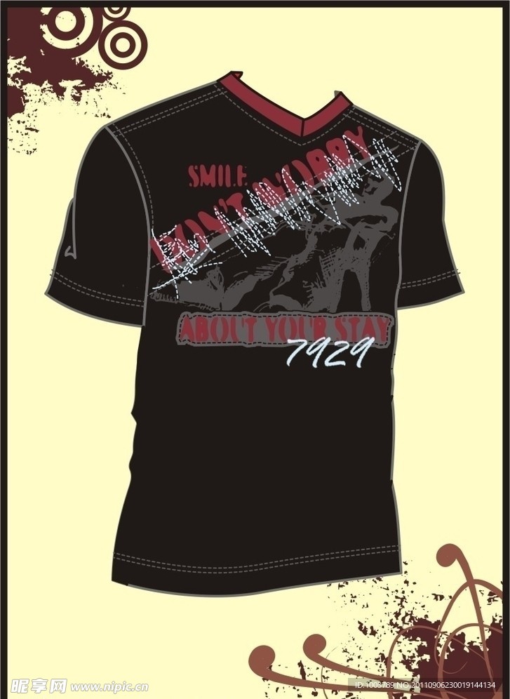男装 T shirt 印花设计 高跟鞋