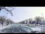 室外雪景效果图
