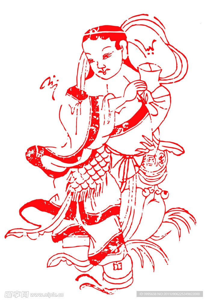传统中国红图案