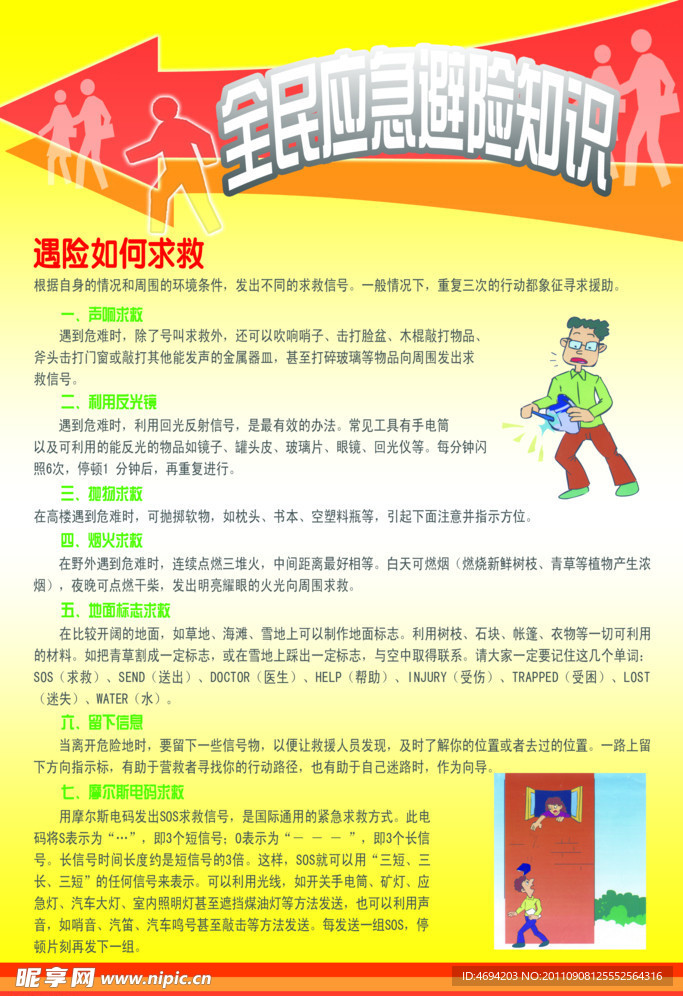 全民应急避险知识海报