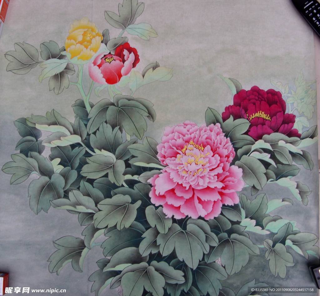 工笔牡丹