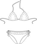 服装平面图 比基尼