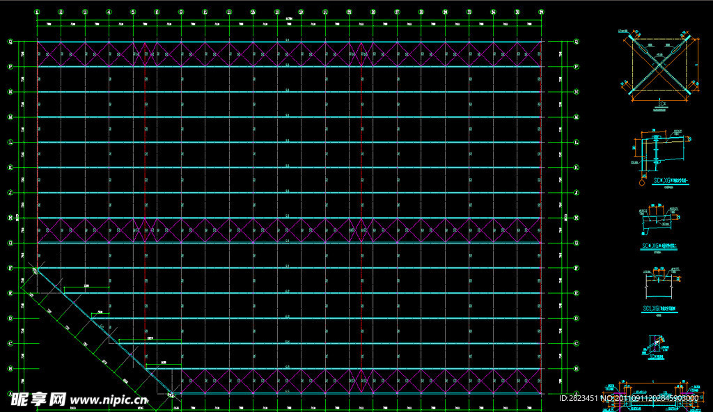 钢结构厂房屋面结构平面