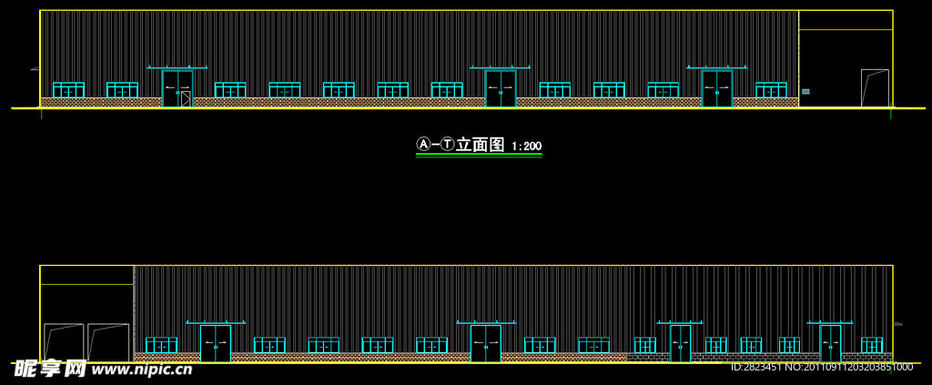 钢结构厂房立剖面