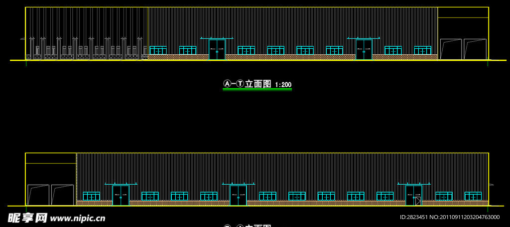 钢结构厂房立剖面