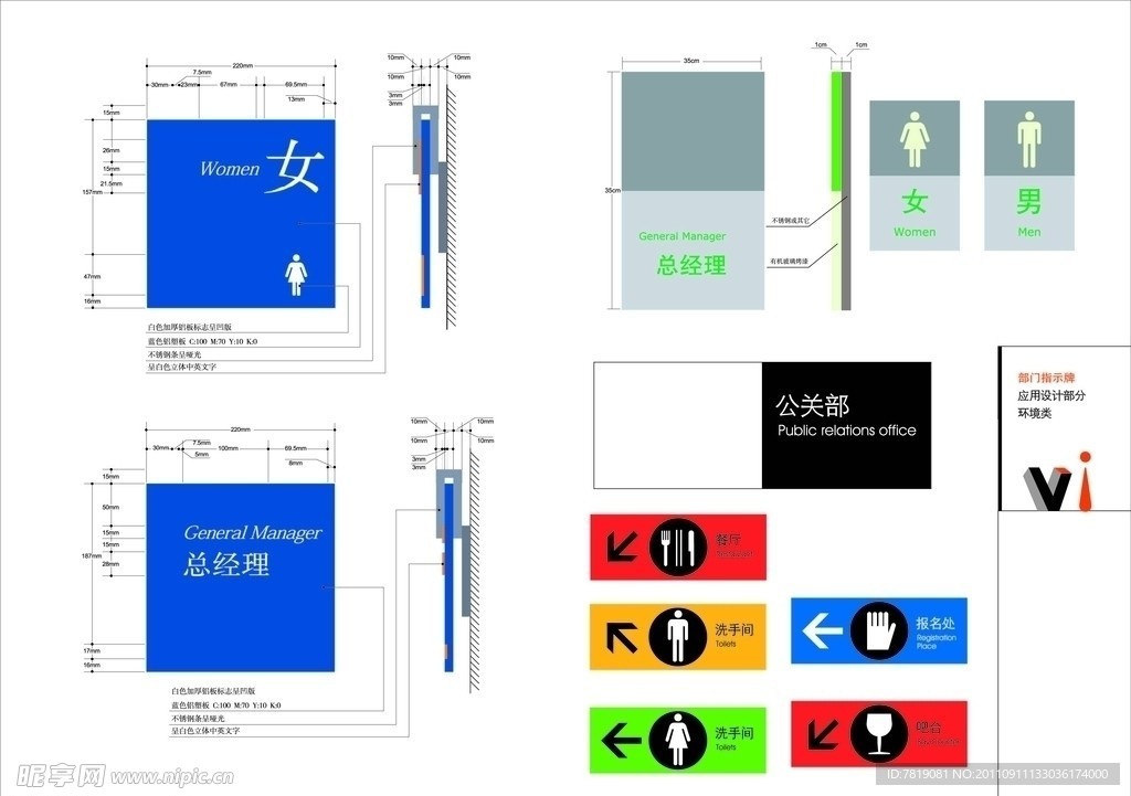 部门指示牌