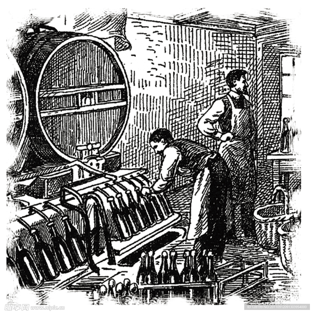 西方酿酒过程图示