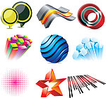 3d标志logo图标矢量