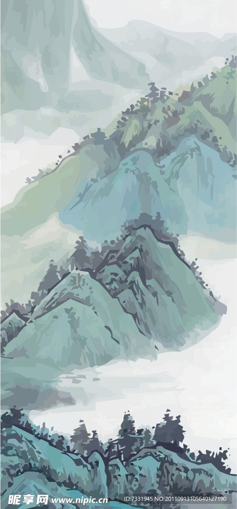 水墨山水画