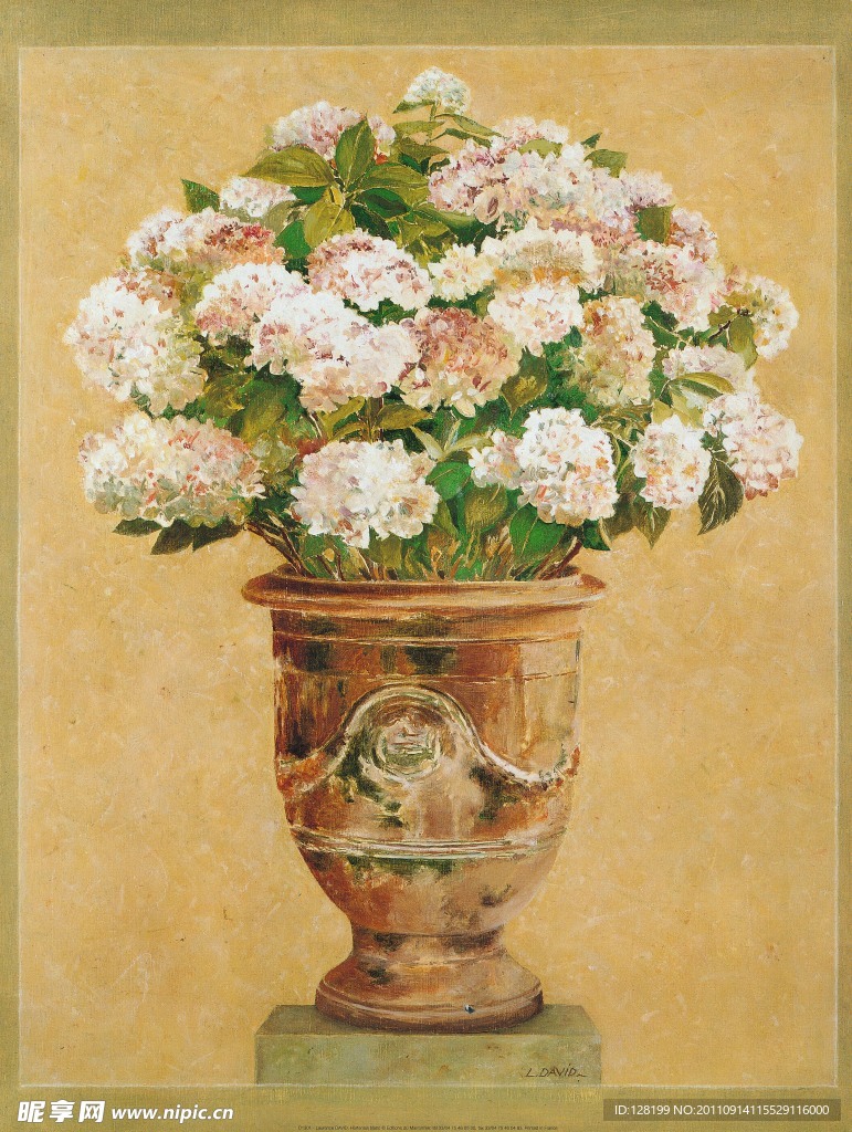 花盆 花卉绘画