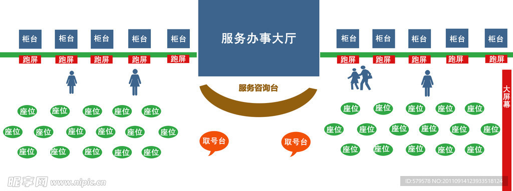 服务大厅平面图